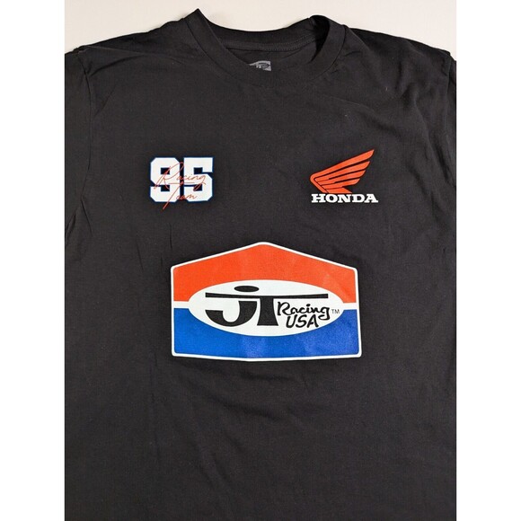 Official Honda x JT Racing Team USA 95 Motocross Black T-shirt Men's Size Medium - Picture 3 of 7